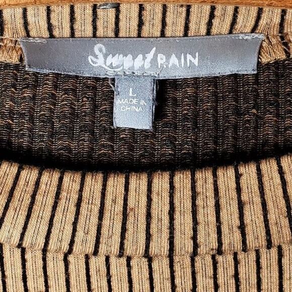 SWEET RAIN Long Sleeve Crop Top Woman's Size L - Picture 5 of 9